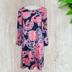 Lilly Pulitzer Linden Dress In Bright Navy Pop Up For The Halibut  Size XL